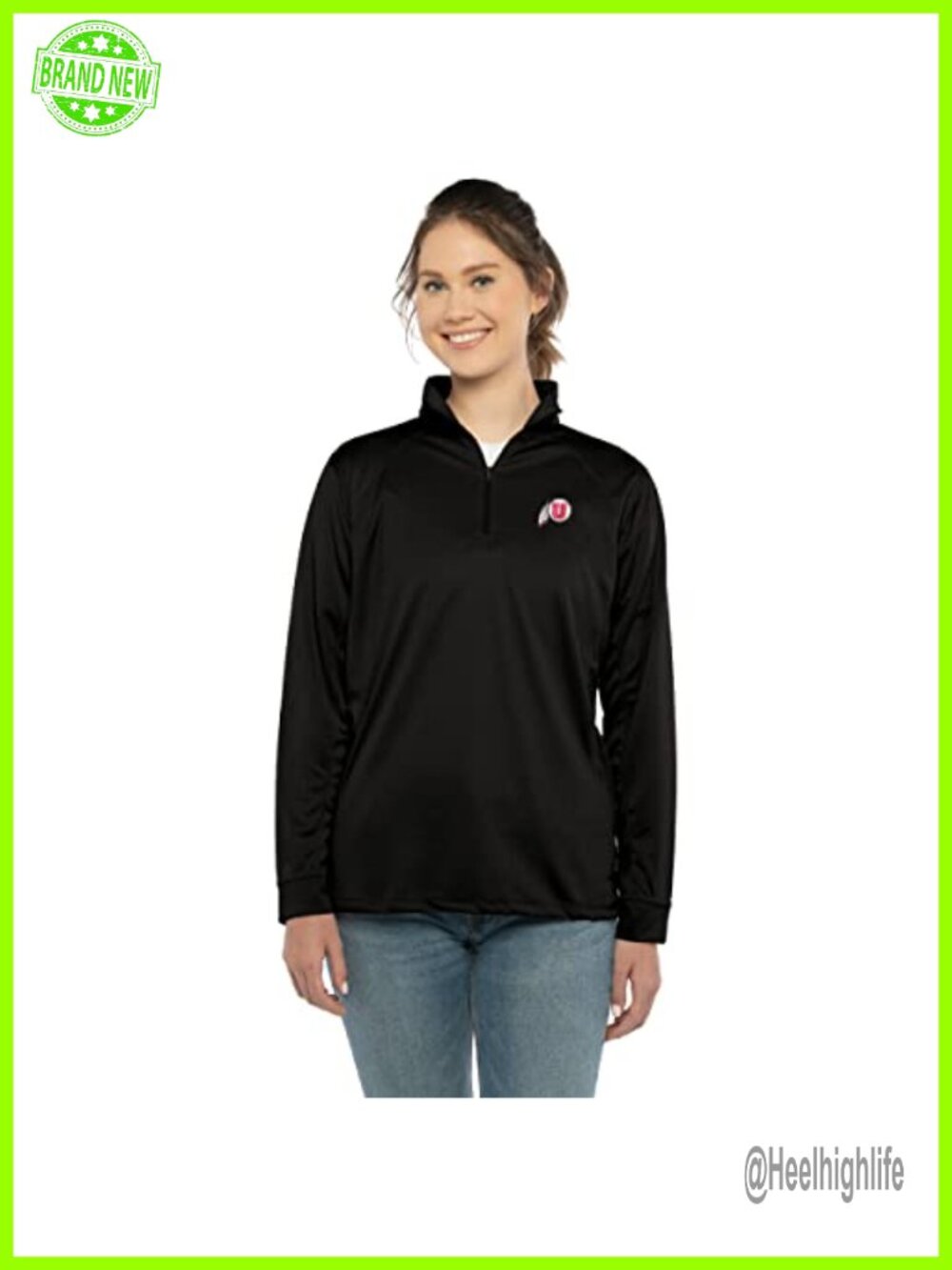 NCAA Womens Team 1/4 Zip Pullover Polyester Micro Mesh Moisture Wicking